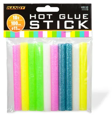 Immagine prodotto di Handy - Ricariche per pistola incollatrice in colori fluorescenti - campione di colla rotondo da 11 mm - lungo 100 mm - campione di colla per pistola incollatrice OA Handy, Immagine generata dall'IA