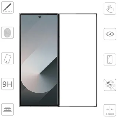 Produktbild von Für Samsung Galaxy Z Fold7 5G 1x 3D Premium Full 9H 0,3mm Hart Glas Folie Schutz
