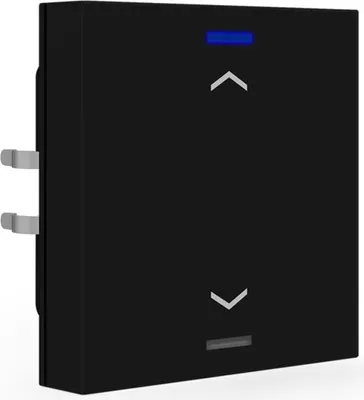 Image de MDT KNX Bouton-poussoir Light 55 simple, RGBW, capteur de température, noir mat, commutation, 1 pièce.