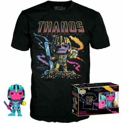 Produktbild von Set Figur POP & Tee Marvel Infinity Saga Thanos Exklusiv