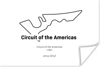 Produktbild von MuchoWow® Poster Formel 1 -Amerika -Rennstrecke 60x40 cm - Schlafzimmerdekoration