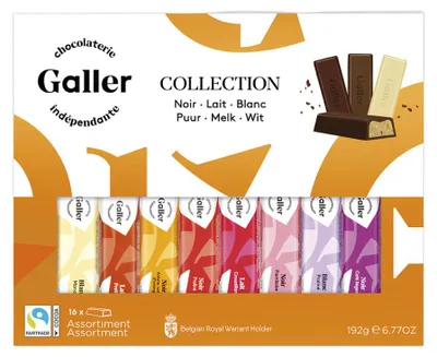 Zdjęcie produktu dla Zestaw upominkowy batoników czekoladowych Galler Mini Batons Collection, 16 szt.