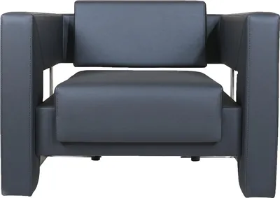 Produktbild von Stilvoller Schwarzer Ledersessel Wohnzimmer Loungesessel Sitzmöbel