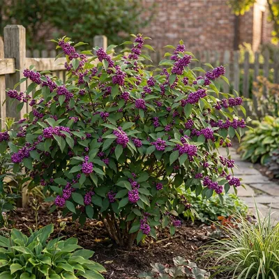 Zdjęcie produktu dla Bloomique - Callicarpa Liebespaar - Beauty fruit - Rośliny ogrodowe - Odporne na zimę - 90-110 cm wysokości - Doniczka 26 cm