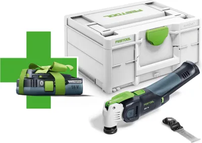 Zdjęcie produktu dla Festool OSC 18 E-Basic-4,0 Akumulatorowe narzędzie oscylacyjne 18 V Starlock Max ( 577033 ) Bezszczotkowe + 1x akumulator 4,0 Ah + Systainer - bez ładowarki