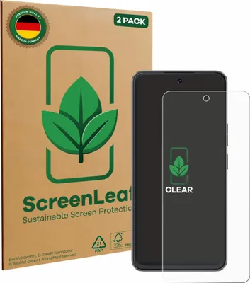 Produktbild von 2x ScreenLeaf Schutzfolie für Cubot Note 60 nachhaltiger Displayschutz Display Schutz Folie Klar Transparent