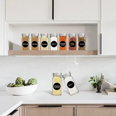 Immagine prodotto di Famanu, set di 24 barattoli per spezie, con coperchio, ideali per conservare erbe aromatiche e spezie