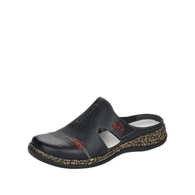 Produktbild von Rieker Damen Schuhe Cutouts Pantoletten Clogs 46362, Größe:41 EU, Farbe:Schwarz