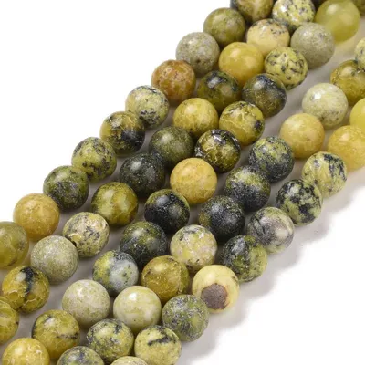 Jaspis-Edelsteinkugeln, 4 mm, rund, 80 Stück, gelb