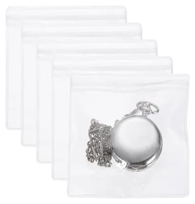 Schmuckbeutel aus PVC, 10,9 x 10,9 cm, 100 Stück, transparent