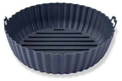 Produktbild von Fackelmann Silikonform für Heißluftfritteuse 22,5 cm  Perfekt für knusprige Ergebnisse ohne Anhaften, aschgrau, wiederverwendbar