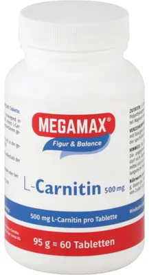 Immagine prodotto di Megamax L-Carnitina 500 mg Compresse 60 Capsule