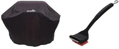 Immagine prodotto di Copertura universale per barbecue a 3 e 4 fuochi, accessorio 2 in 1 in nylon per barbecue a gas.