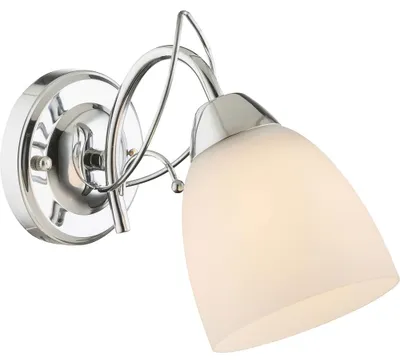 Produktbild von Wandleuchte, Chrom, Glas opal, H 19 cm