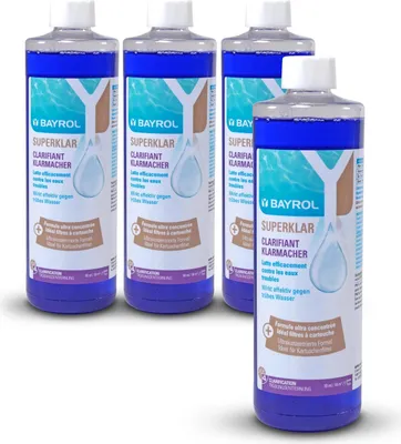 Produktbild von BAYROL Superklar Poolklarer Flüssigkonzentrat mit Klarmach-Effekt 4x 0,5 l