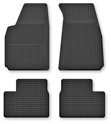 Image de Tapis de sol en caoutchouc pour Fiat Tipo I 1988-1995 (hayon) – 4 pièces, noirs, semi-universel, adapté