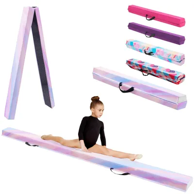 Imagen del producto de Banca de gimnasia con superficie de EVA y EPE, de 240 cm, plegable, para niños y adultos