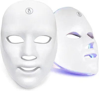 Produktbild von Kabellose LED-Gesichtsmaske zur Hautverjüngung, mit 7 Farbtherapien, Anti-Aging- und Aufhellungswirkung, reduziert Pickel, Schönheitsprodukt
