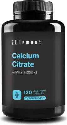 Obrázek produktu pro Doplněk stravy na kosti Zenement Calcium Citrate with vitamin D3&K2, 120 kapslí