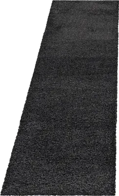 Produktbild von Teppich Läufer Wohnzimmer Grau 80x250 Unicolor - Einfarbig aus Polyester