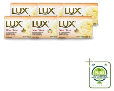 Produktbild von 6 x Lux Velvet Touch Seife - Hydratisierend - 80 g - Großpackung - 6 Stücke