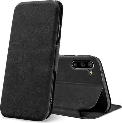 Produktbild von Conie Retro Klapp Tasche für Samsung Galaxy Note 10 Kartenfach Hülle Rundumschutz in Schwarz