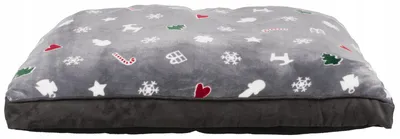 Produktbild von Trixie Yuki Weihnachts Hundekissen Grau 70x55 cm