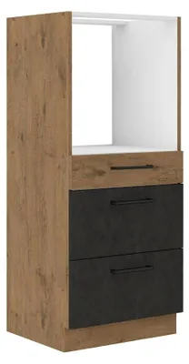 Produktbild von Vigo Midischrank 60 cm Eiche Lancelot Matera Grau Küchenzeile Küchenblock Küche
