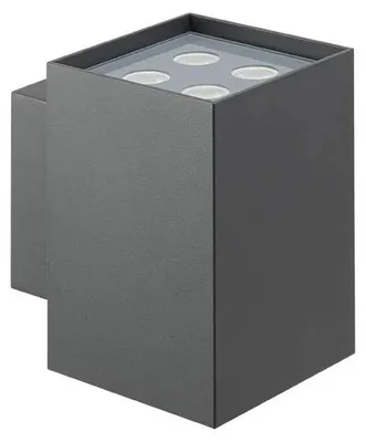 Imagen del producto de ARELUX XWALL SQ. Lámpara de superficie. 2x9W. 100-240V AC. CRI 80. IP65. UGR <7. Ángulo de haz: 40°. Temperatura de color: 3000K