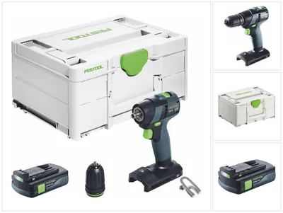 Zdjęcie produktu dla Festool TXS 18-Basic akumulatorowa wiertarko-wkrętarka 18 V 40 Nm bezszczotkowa + 1x akumulator 3,0 Ah + systainer - bez ładowarki