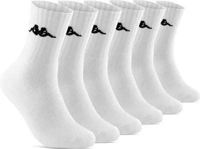 Produktbild von 6 oder 12 Paar KAPPA Socken Herren Damen Sportsocken Tennissocken Arbeitssocken Baumwolle(6er 43-46 Weiß)