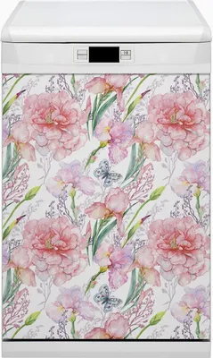 Produktbild von Magnet für Spülmaschine Abwaschbar 45x80 cm Magnet für Spülmaschine Magnetmatte Nachbildung - Blumen Pfingstrosen