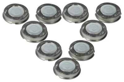 Produktbild von vhbw 9x Ersatz-Scherköpfe kompatibel mit Philips HQ3405, HQ342, HQ322, HQ33, HQ3425, HQ30, HQ300, HQ32, HQ320, HQ302, HQ304 Elektrorasierer, Silber