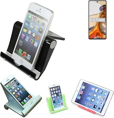 Produktbild von K-S-Trade Handy-Ständer kompatibel mit Xiaomi 11T Pro faltbarer Tischständer Smartphone Tablet Halterung Reise