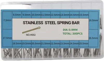 Produktbild von 0,9 mm Edelstahl 304 Uhrenarmband-Splinte, Uhrenteile-Sortiment, 7,5šC26,5 mm
