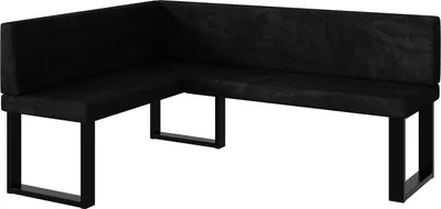 Produktbild von MEBLINI Eckbank für Esszimmer - Küchenbank - Essecke - Sitzecke Küche - TONI - U-Beine 128x168x87cm Links - Graphit Samt