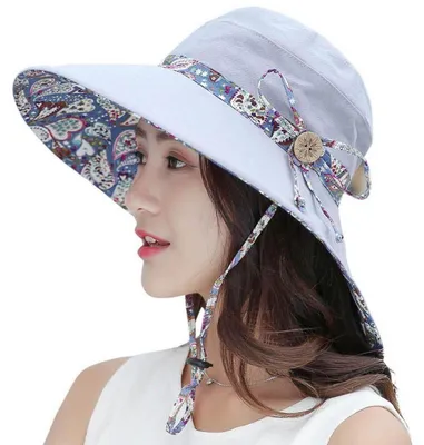 Immagine prodotto di Cappello da spiaggia da donna, modello Sonnenhut, estivo, reversibile, con protezione UPF 50+, pieghevole, con tesa larga, colore grigio, taglia unica