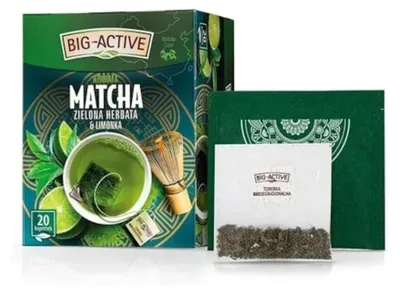 Zdjęcie produktu dla Herbata Matcha Zielona herbata i Limonka 1,5g x 20 szt.