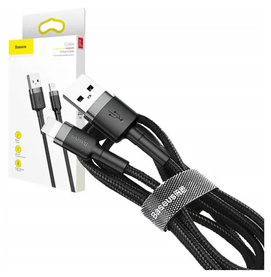 Immagine prodotto di Cavo Lightning Usb Baseus Cafule 1,5A 2M (Szaro-Czarny)