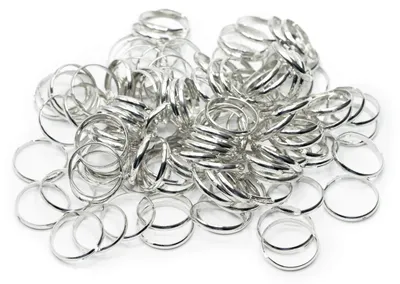 Produktbild von 100x Ringschienen Ringschiene Ring Fingerringe Miniblings rund verstellb silber
