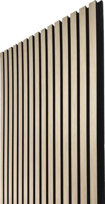 Obrázok produktu pre Akustický panel WALL CONCEPT biely dub, čierna plsť + dyha, 2700x600x21 mm, 1,62 m2