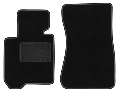 Produktbild von Velours-Fußmatten Vorne für BMW Z4 E89 2009-2019 – 2-tlg, Schwarz, passgenau – Wielganizator LUX