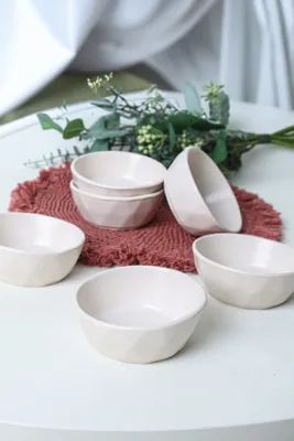 Produktbild von Hermia Concept, x 00019036, Vorspeisenschalen-Set (6-teilig), 100 % KERAMIK-STEINZEUG, Weiß, 12 x 27 x 12 cm