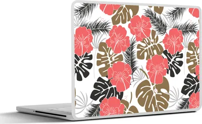 Produktbild von MuchoWow® Laptop Aufkleber Sticker Cover Exotische Pflanzen - Muster - Hawaii 40x30 cm - Laptop Dekoration - Selbstklebend