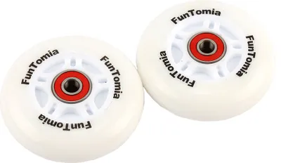 Produktbild von FunTomia 2X LED Leuchtrollen für Waveboard inkl. Mach1® Kugellager/Rollen Ersatzrollen - 1930
