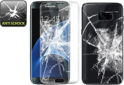 Produktbild von 2x Panzerfolie für Samsung Galaxy S7 FULL-COVER Displayschutzfolie HD KLAR F/B