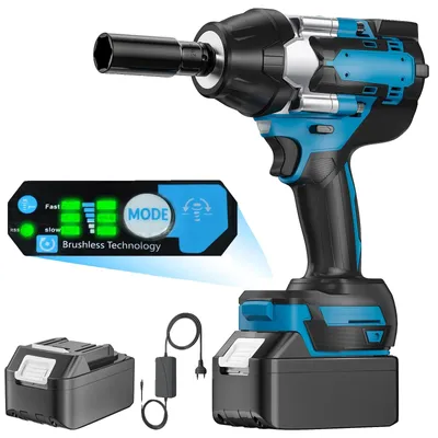 Obrázok produktu pre Rázový skrutkovač, krútiaci moment 1800 N·m, kompatibilný s akumulátorom, s batériou 1XBattery