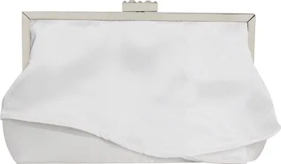 Produktbild von Clutch Abendtasche Elegante Plissee Satin Formale Handtasche Einfache Klassische Geldbörse für Damen (Weiß)