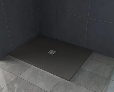 Produktbild von 32 mm SMC Duschtasse Steinlook 140 x 90 cm in schwarz