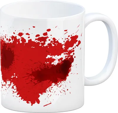 Produktbild von Kaffeebecher mit Blutbad Motiv Kaffeetasse Tasse